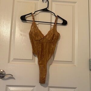 Gold Lace Bodysuit/Lingerie